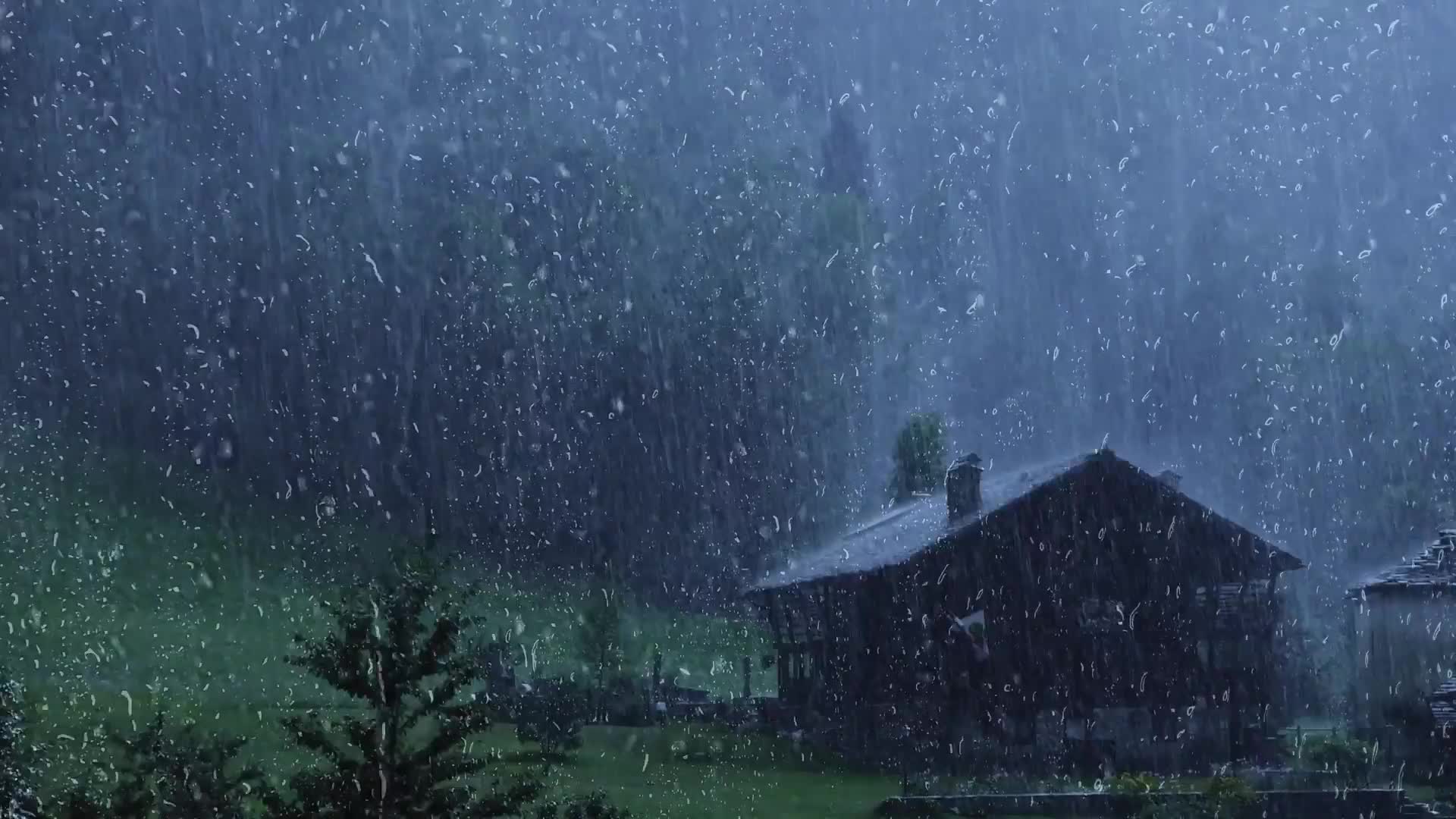 白噪音雨声雷声助眠解压入睡