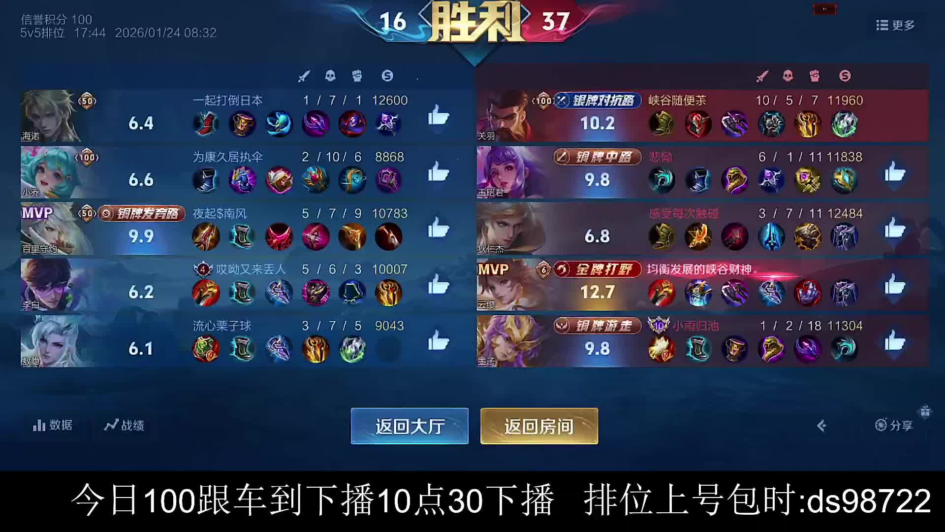 200上号七小时打完下班