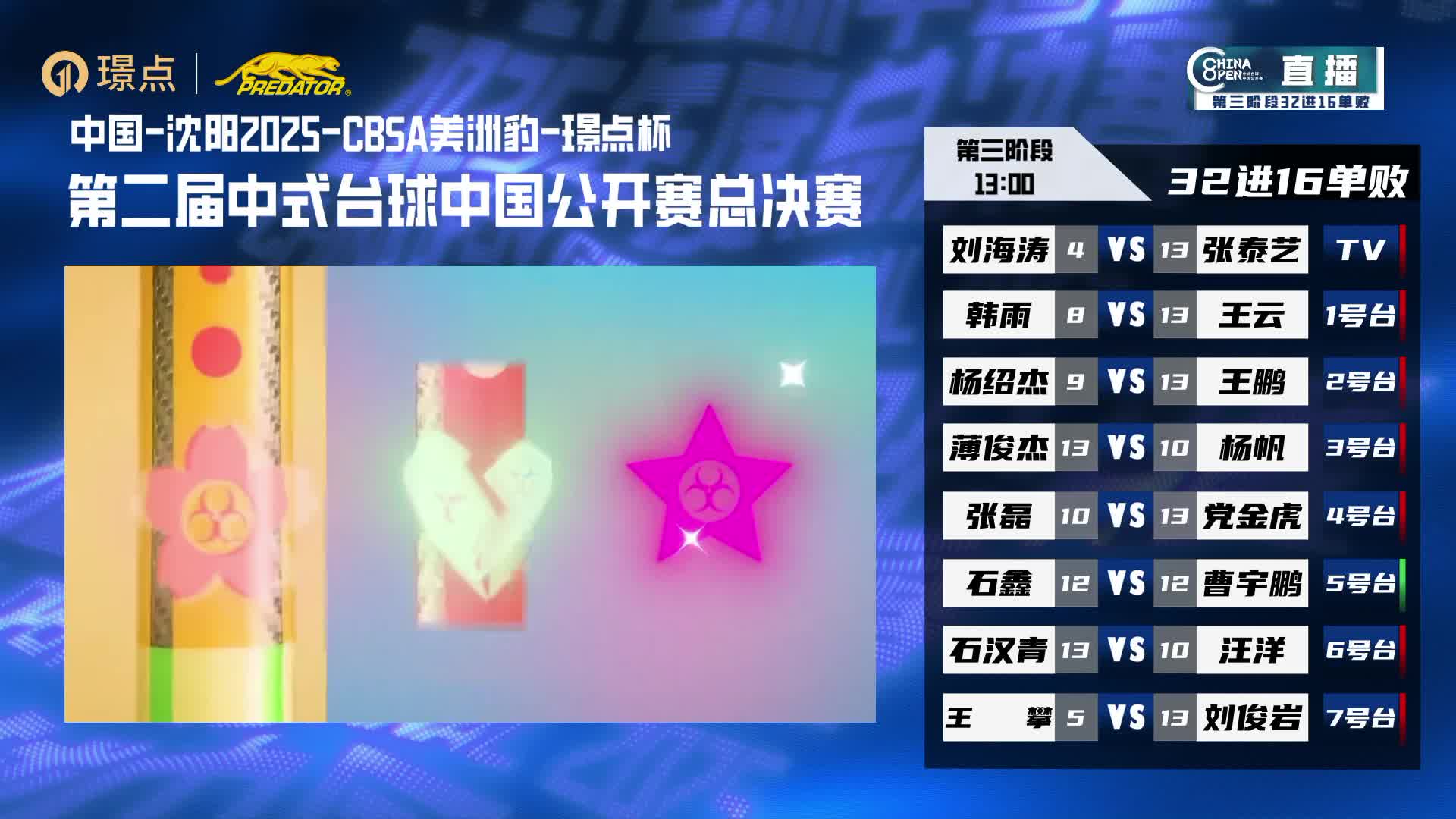 2025CBSA中式台球中国公开赛总决赛
