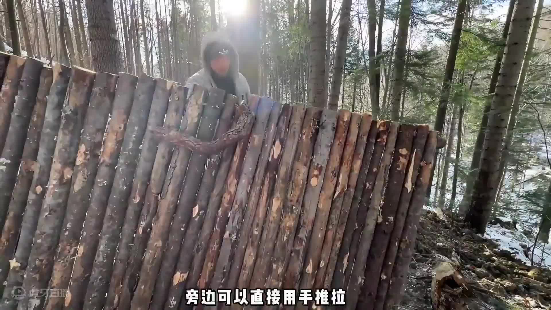 极寒狂风下的地下防空洞，为了躲避猛兽，大门特意设计成50公分