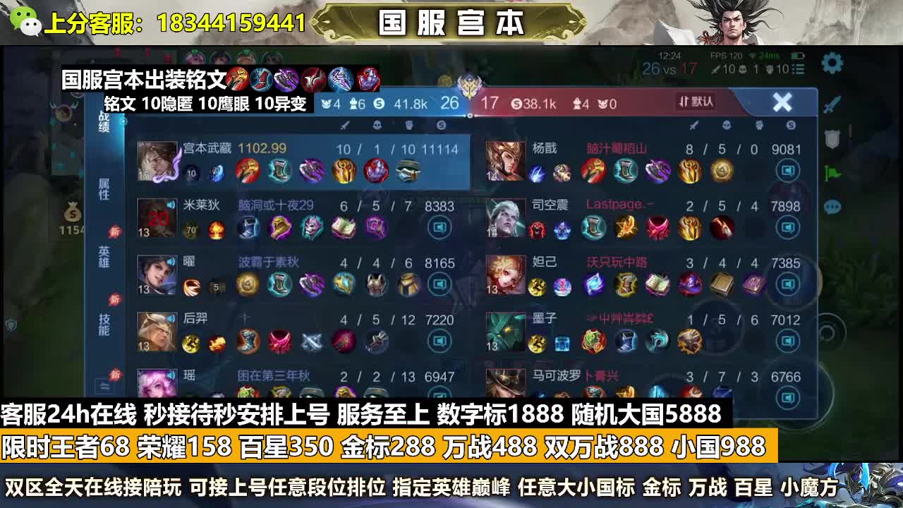 金标288王者88