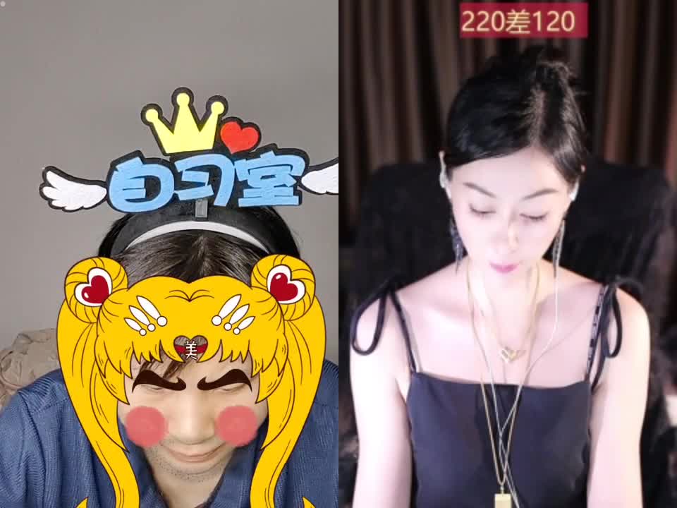 自习室：“英语听力。”
