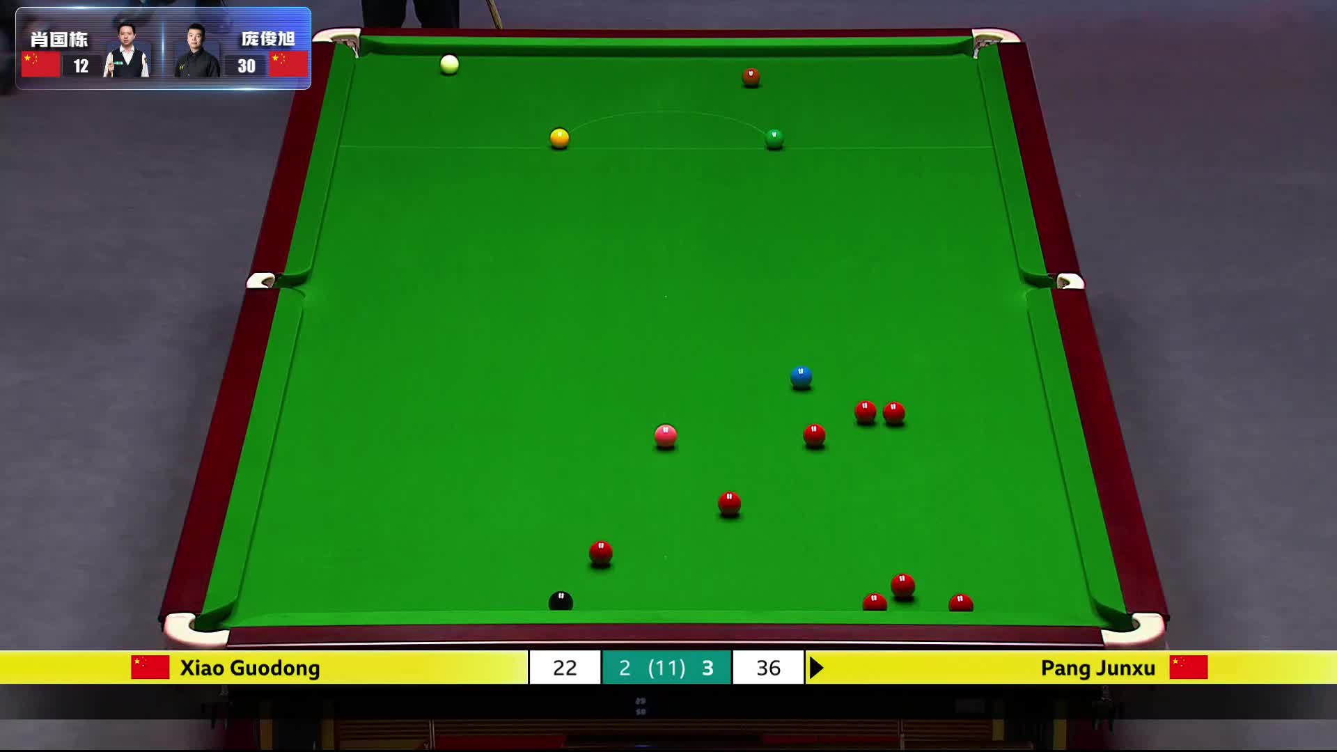 直播-肖国栋VS庞俊旭|斯诺克英锦赛正赛