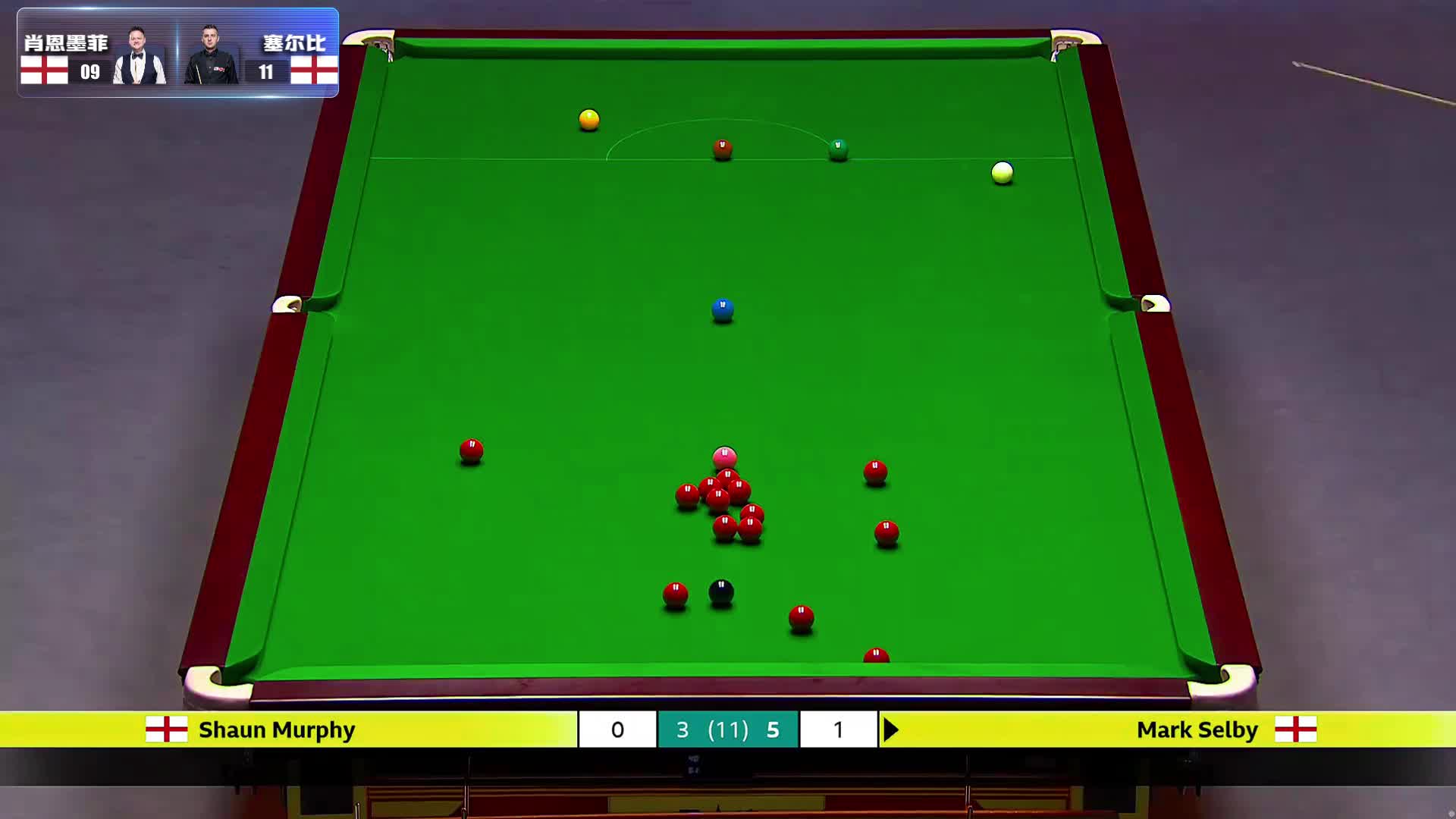 直播-塞尔比VS墨菲|斯诺克英锦赛正赛