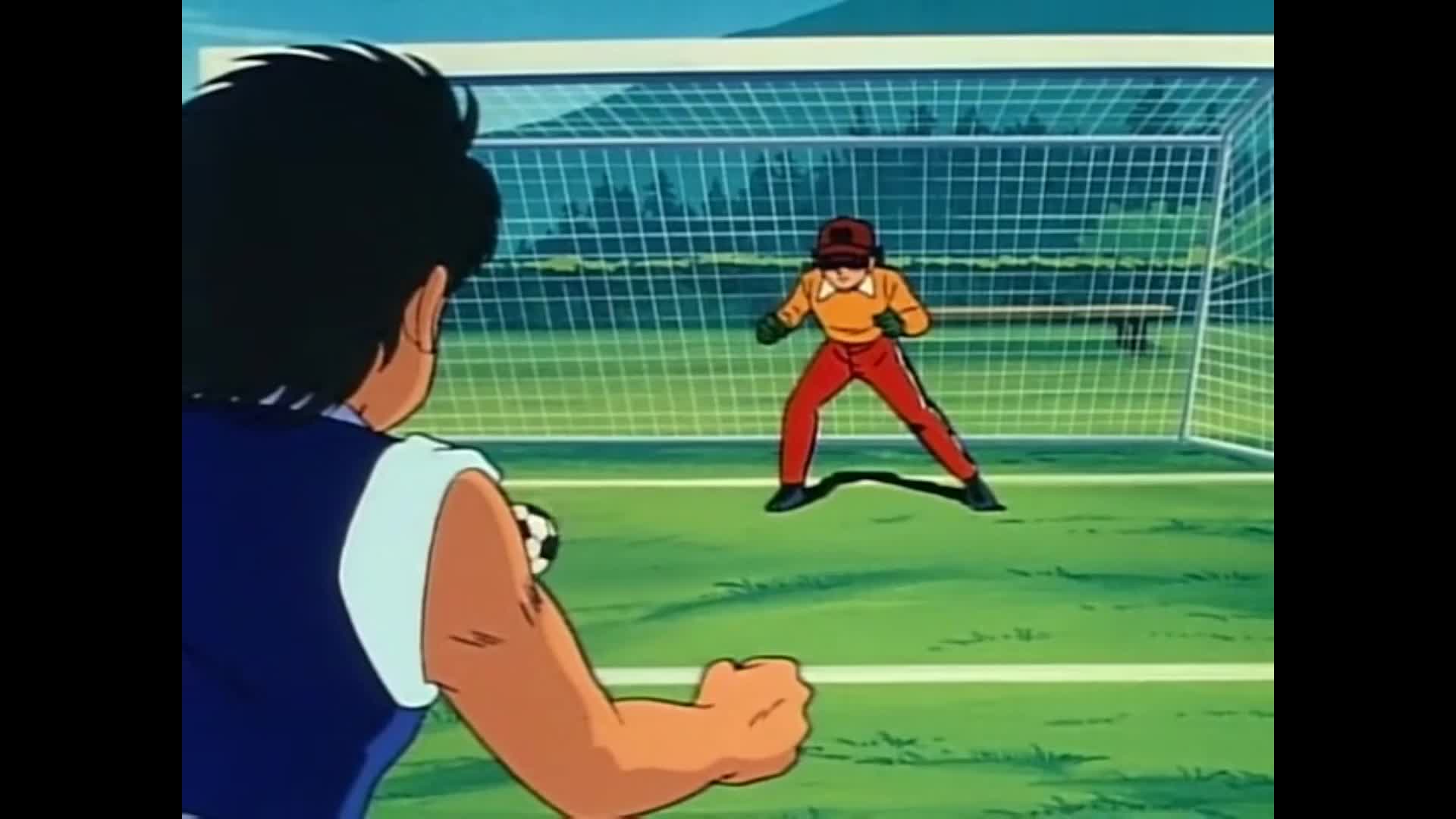 大空翼！倒挂凌空射门！