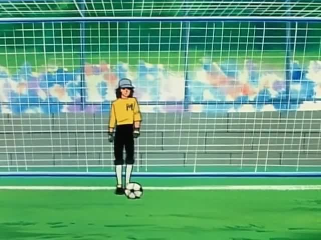 大空翼！倒挂凌空射门！